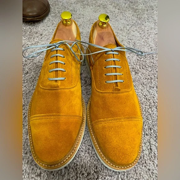 Frye | Shoes | Frye Paul Bal Oxford Shoes 8d Mustard Suede  display picture 1